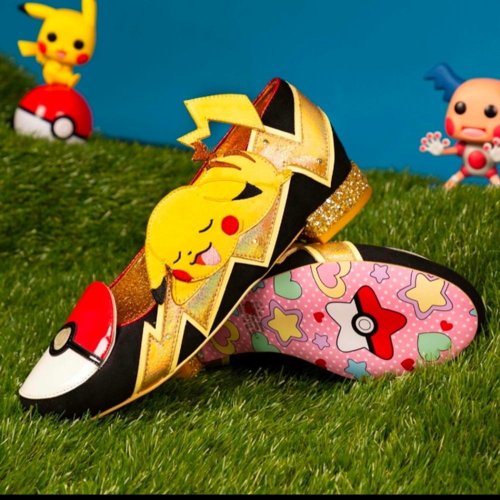 NEW IN BOX Irregular Choice Womens Pokemon Pikachu Light-Up Flats Shoes SIZE 6.5